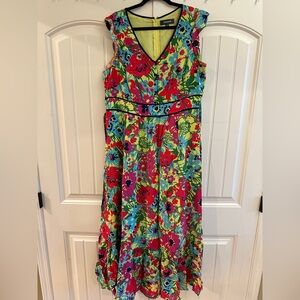 Modcloth Anthropologie Colorful Floral Maxi Dress